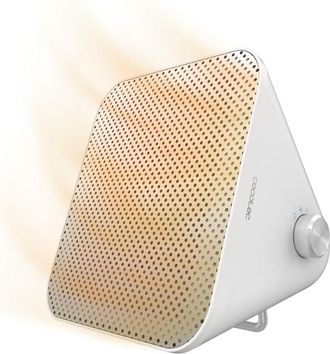 Cecotec Stufa Ceramica da Tavolo ReadyWarm 1500 Max Ceramic Design White. 1500 w, Termostato Regolabile e 3 Modalit&agrave; di Funzionamento, Area di Copertura 15