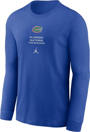 Nike Jordan Mens Florida Sideline Jordan Brand Dri-FIT College Long-Sleeve T-Shirt in Blue | 0JEW4EVUFN-LDX