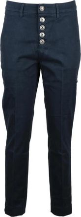 Dondup Carmen Broek - Dames - Slim Fit Broeken - Blauw - W27 - Katoen - Broeken