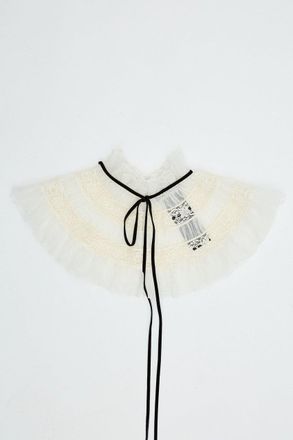 Ann Demeulemeester Tove Ruffle Collar Silk Voile Creponne