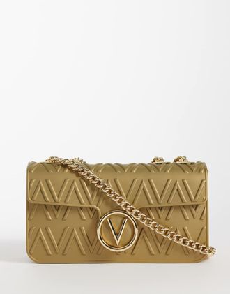 Valentino Bubble - Borsa da spalla gommata color oro