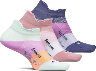 Feetures Elite Ultra Light No Show Tab 3-Pair Pack No Show Socks Shoes Crisp Mint/Pink Orchard/Future Dusk : SM (US Womens Shoe 4-6.5)