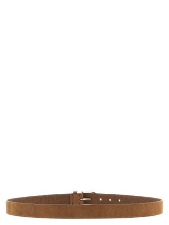 Brunello Cucinelli Mens Brown Bull Skin Regular Belt