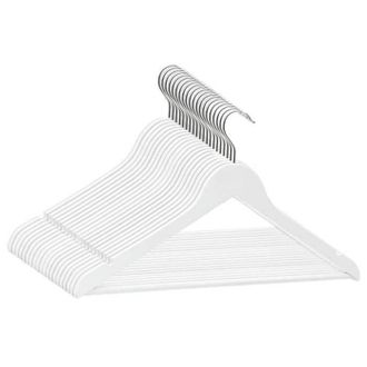 OEM Perchas Antideslizantes M&aacute;s Vendidas - Paquete De 20 - Madera Dura Blanca - Perchas - 9364910