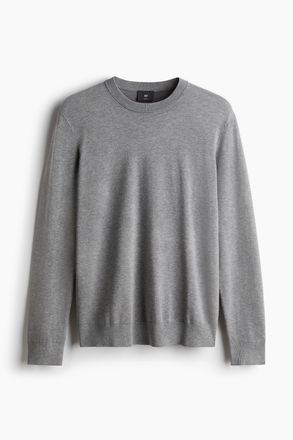 H&M Feinstrickpullover Slim Fit - Grau