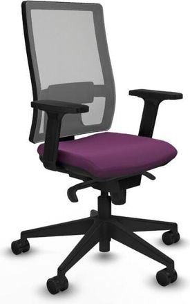 Piqueras y Crespo Piqueras Y Crespo - Horna sincro malla gris similpiel morado brazos 2D base piramidal ruedas 65mm nailon