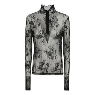 Patrizia Pepe Dames, Tops, Zwart, Maat: S