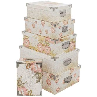 F&eacute;&eacute;ric Lights & Christmas Cajas Rect X6 Rosa Perla - Feeric Lights & Christmas