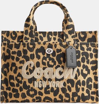 Coach Womens Cargo Tote Bag With Leopard Print - Animal - One Size