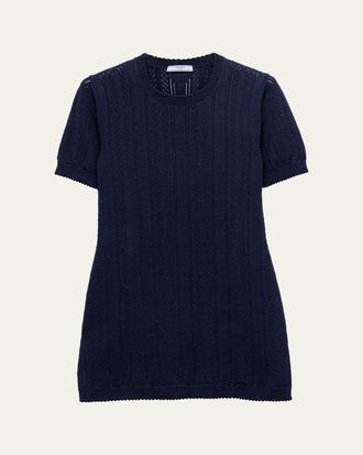Prada Openwork Cotton Mini Dress