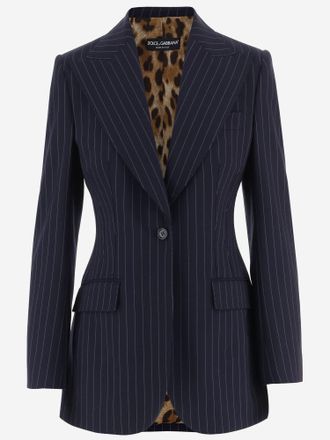 Dolce & Gabbana Turlington wollen jack met enkele rij knopen