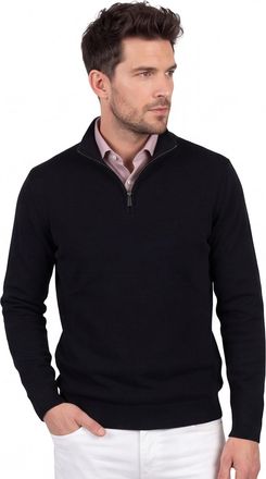 Gentiluomo Half zip trui Gentiluomo zwart textuur