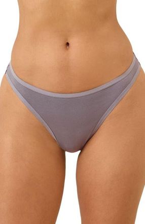 Pact Everyday Mid Rise Thong 5-Pack in Lavender Petals at Nordstrom, Size Xx-Large