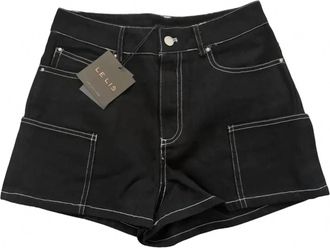 Le Lis Blanc Deux Womens Cargo Pants With Contrast Stitching In Black