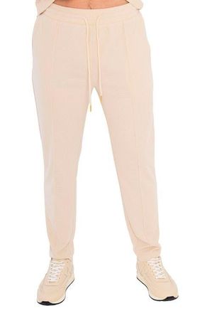 Dai Moda Mens Norman Pintuck Knit Drawstring Pant in Cream at Nordstrom, Size X-Large L