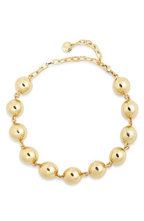 Carolina Herrera Ball Necklace in Gold at Nordstrom