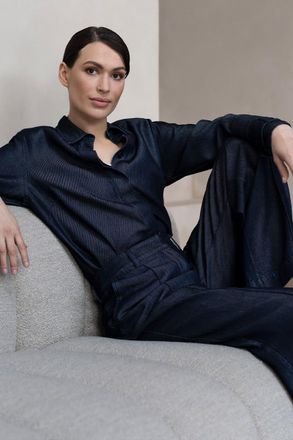 Mart Visser Macey Denim Blouse Denim Dark