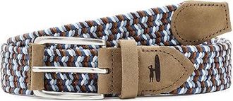 Johnnie-O Cotton Stretch Mens Belts Brown/Blue : 2XL