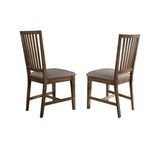 Best Master Furniture Venus 19 Wood Dining Chair in Natural Oak (Set of 2)