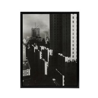 Artery8 NY City View from the Shelton Stieglitz Framed Canvas Wall Art Print in Grey | Size: W24 x H32