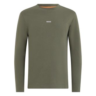 HUGO BOSS Tops, Heren, Groen, XL, Katoen, Trui met lange mouwen