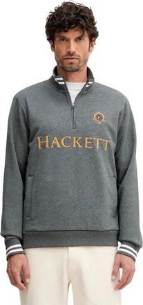 Hackett Half-zip Sweatshirt - Heren - Vesten met rits - Grijs - XL - Katoen - Hoodies & sweatvesten
