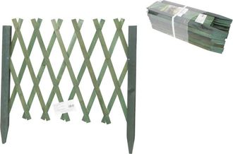 Trade Shop Trade Shop - Traliccio In Legno Rete Estensibile Verde Rampicanti Staccionata 95 X 49 Cm