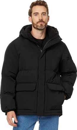 Levi's Arctic Cloth Midlength Hooded Parka Mens Jacket Black : LG, Cotton/Down