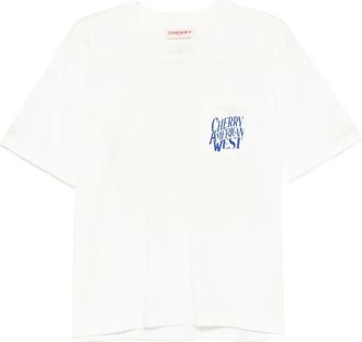 Cherry Los Angeles logo-printed T-shirt - White