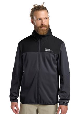 Jack Wolfskin Softshelljacke JACK WOLFSKIN FELDBERG HOODY M, Herren, Gr. XL (54/56), grau (phantom), Obermaterial: 100% Polyester. Futter: 100% Polyester, Jacken So