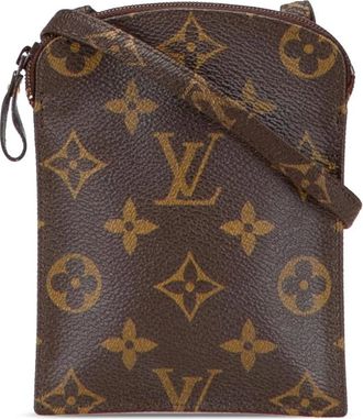Louis Vuitton Pre-owned Cross Body Bags, female, Brown, Size: ONE SIZE Pre-owned Printed Leather Pouch