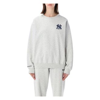 Sporty & Rich Sweatshirts, female, Gray, Size: S Heriatge Yankee Crewneck