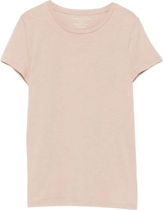 Majestic Filatures T-shirt met korte mouwen - Dames - T-shirts - Beige - M - Katoen - Tops