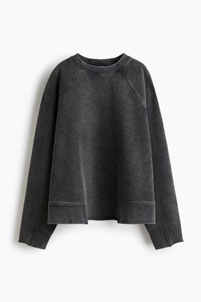 H&M Sweatshirt im Washed-Look - Schwarz