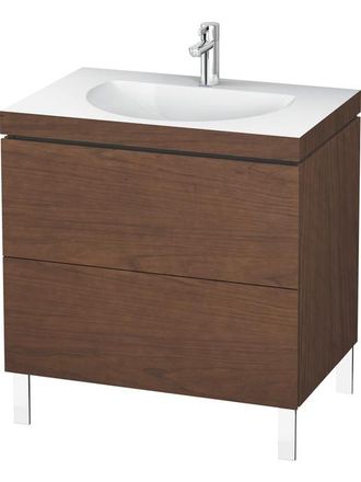 Duravit Lavabo Para Muebles Duravit L-cube C-bonded Con Base, Colgado En La Pared, 120x48 Cm, 1 Extra&iacute;ble, Sin Rebosadero, 3 Agujeros Para Grifos, Color: Chap