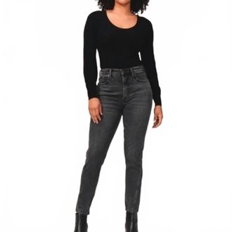 Abercrombie & Fitch Curve Love High Rise Skinny Jeans In Black, Gray
