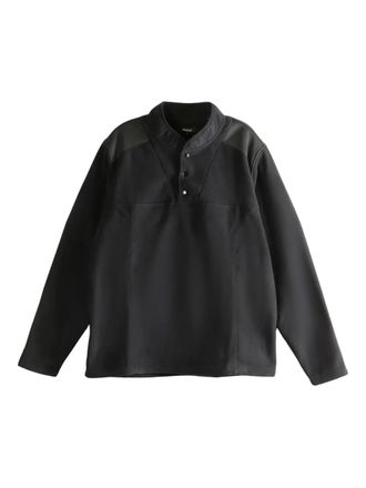 Malbon Golf band-collar polo shirt - men - Polyester - L - Black