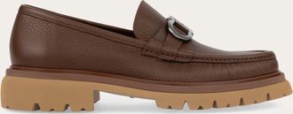 Ferragamo Uomo Mocassino ornamento Gancini Marrone Taglia 40.5