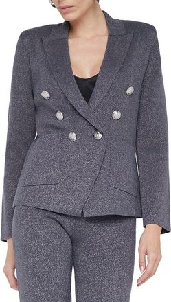 L'agence Lagence Kenzie Metallic Knit Blazer