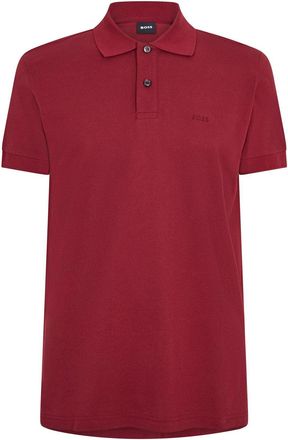 HUGO BOSS Mens Firenze Short Sleeve Polo Shirt in Dark Red - Size X-Large