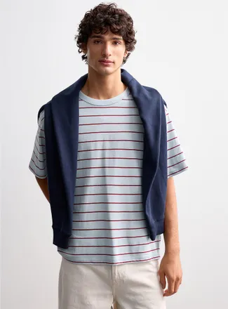 Jack & Jones Mens Ruby stripe T-shirt