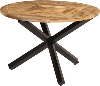 vidaXL Mesa De Comedor Madera Maciza De Mango Sin Tratar &Oslash;110x75 Cm Vidaxl