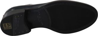Dolce & Gabbana Mens Blue Leather Derby Dress Formal Shoes