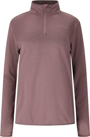 ENDURANCE Vironic Waffle Melange Loose Fit Midlayer Fleecepullover f&uuml;r Damen | braun