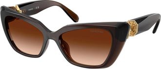 Swarovski Cat-eye Zonnebrillen - Dames - Zonnebrillen - Bruin - 54 MM - Accessoires