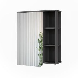 Vicco Armario Con Espejo Karen, Antracita/blanco, 60 X 75 Cm