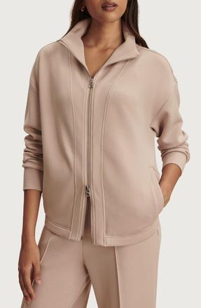 Varley Arlene Zip-Up Fleece Jacket in Mushroom at Nordstrom, Size X-Small