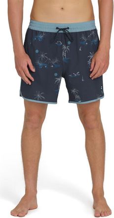 Billabong Seventy Three Layback Swim Trunks in True Navy at Nordstrom, Size X-Large