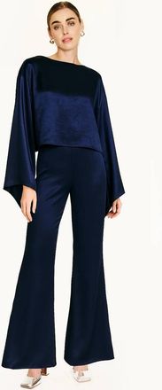 Line & Dot Avanelle Long Sleeve Top In Navy