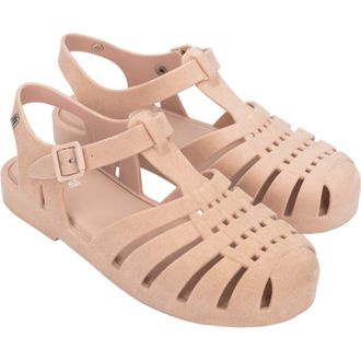 Melissa Possession Fisherman Sandal in Light Pink Flocked at Nordstrom Rack, Size 9